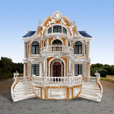 Проект фасада жилого дома в классическом итальянском стиле барокко.